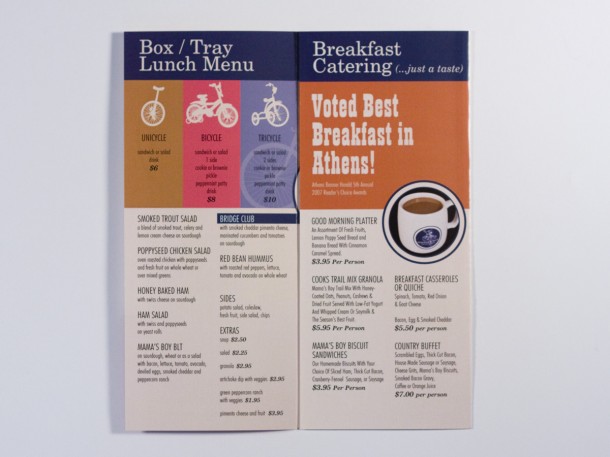 Mama's Boy Menu