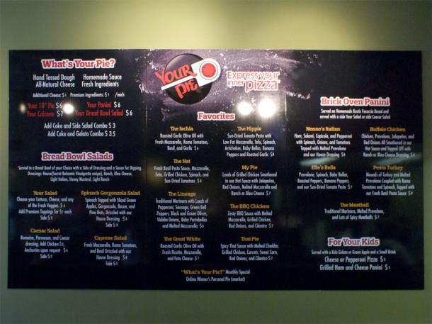 menu board 12'x9'
